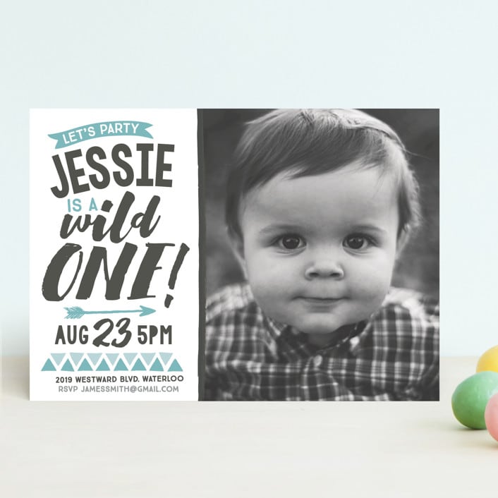 "Wild" - Children's Birthday Party Invitations in Pool by Jessie Steury - Front