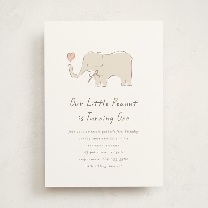 "bananella" - Children's Birthday Party Invitations in Sugar by chocomocacino - Front