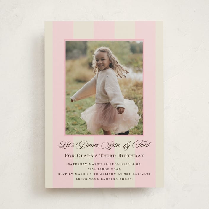 "Gelato" - Children's Birthday Party Invitations in Fragola by Megan Davis - Front