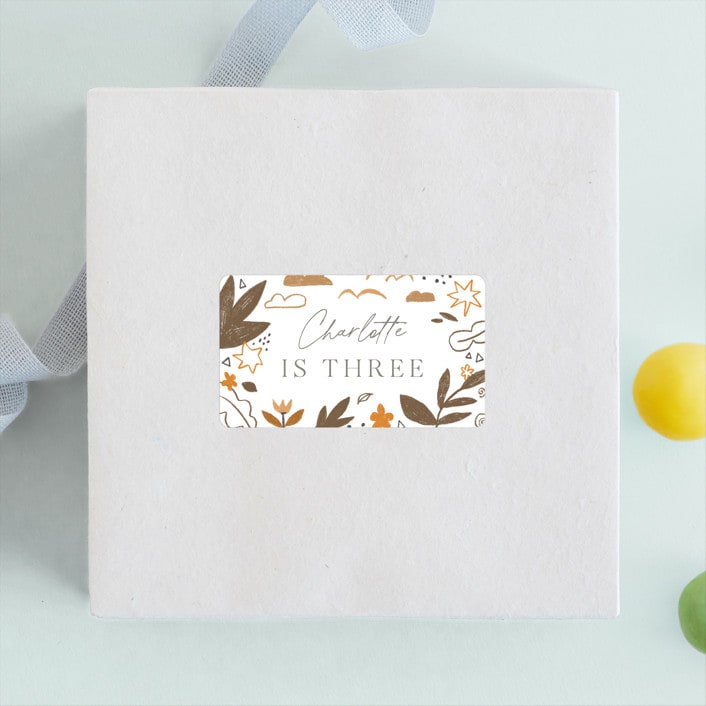 "pencil sketch" - Children's Birthday Party Stickers in Autumn by Anastasia Makarova - Front