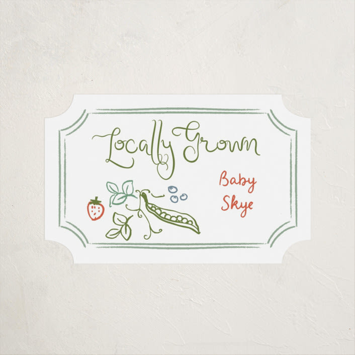 "Locally Grown Sketch" - Children's Birthday Party Stickers in Meadow by Jenna Holcomb - Front