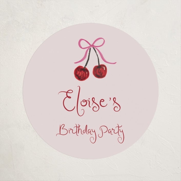"vintage wedding cake" - Children's Birthday Party Stickers in Blush by Cass Loh - Front