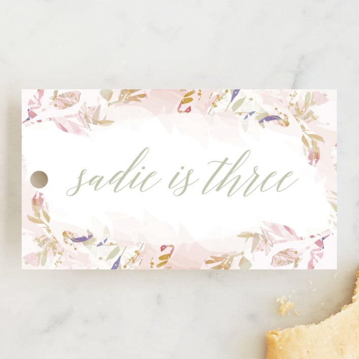 "kiddies crown" - Children's Birthday Party Favor Tags in Blush by Phrosné Barwood - Front