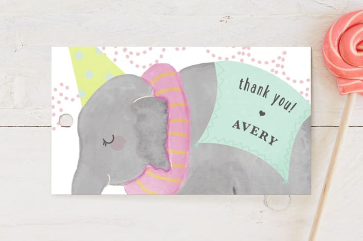 "ellie fun" - Children's Birthday Party Favor Tags in Dreamy by Creo Study - Front