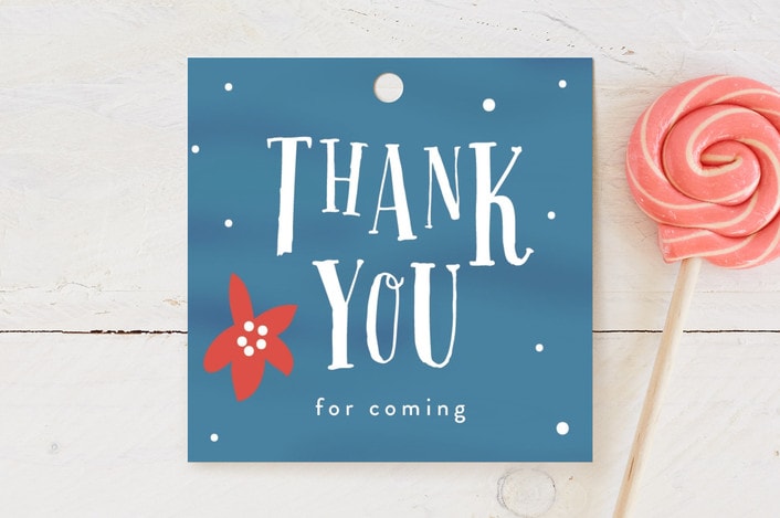 "To the Aquarium" - Children's Birthday Party Favor Tags in Deep Sea by Angela Garrick - Front