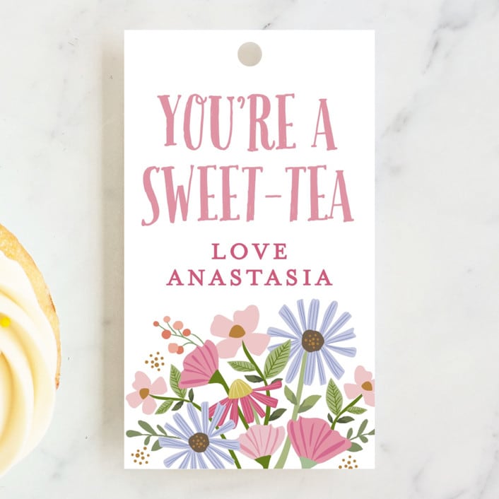 "party teapot" - Children's Birthday Party Favor Tags in Petal by Karidy Walker - Front
