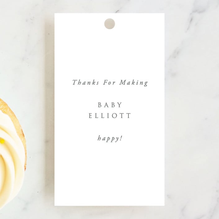 "Hello Hello" - Children's Birthday Party Favor Tags in Snow by David Michuki - Front