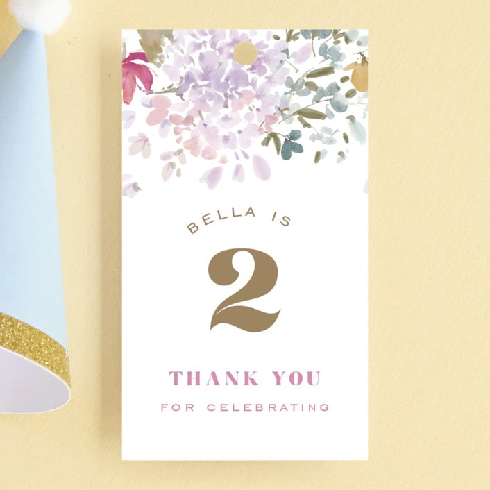"Garden Party" - Children's Birthday Party Favor Tags in Confetti by Leah Bisch - Front