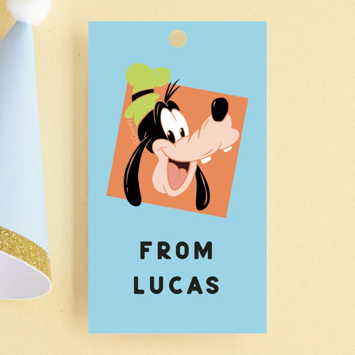 "Disney's Goofy Birthday" - Children's Birthday Party Favor Tags in Gumdrop by Kristen Knechtel - Front