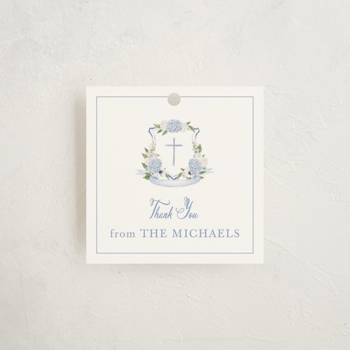 "Sweethearts" - Children's Birthday Party Favor Tags in Periwinkle by Design Lotus - Front