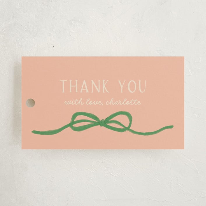 "Lemonade" - Children's Birthday Party Favor Tags in Strawberry Match by Vera Lim - Front