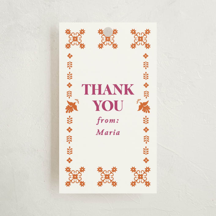"Let's Fiesta" - Children's Birthday Party Favor Tags in Gumdrop by Eva Tadros - Front