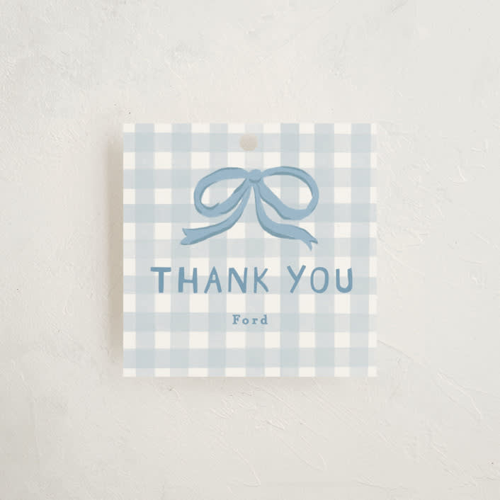"Vintage goose" - Children's Birthday Party Favor Tags in Sky by Creo Study - Front