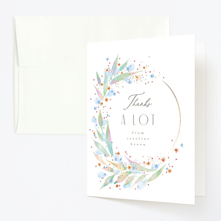 "fairy frame" - Children's Birthday Party Thank You Cards in Mint by Anastasia Makarova - Front