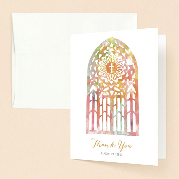 "Pretty Window" - Confirmation Thank You Cards in Surprise by Lady Noble - Front