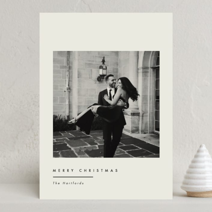 "Hartford" - Holiday Cards in Latte by Carolyn Nicks - Front