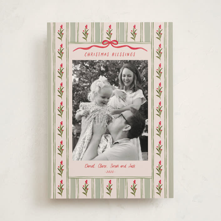 "hand-drawn Vintage garden" - Holiday Cards in Stocking by Creo Study - Front