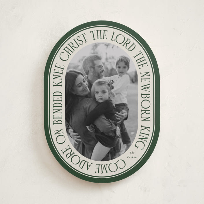 "Come Adore" - Holiday Cards in Pine by Brianne Larsen - Front