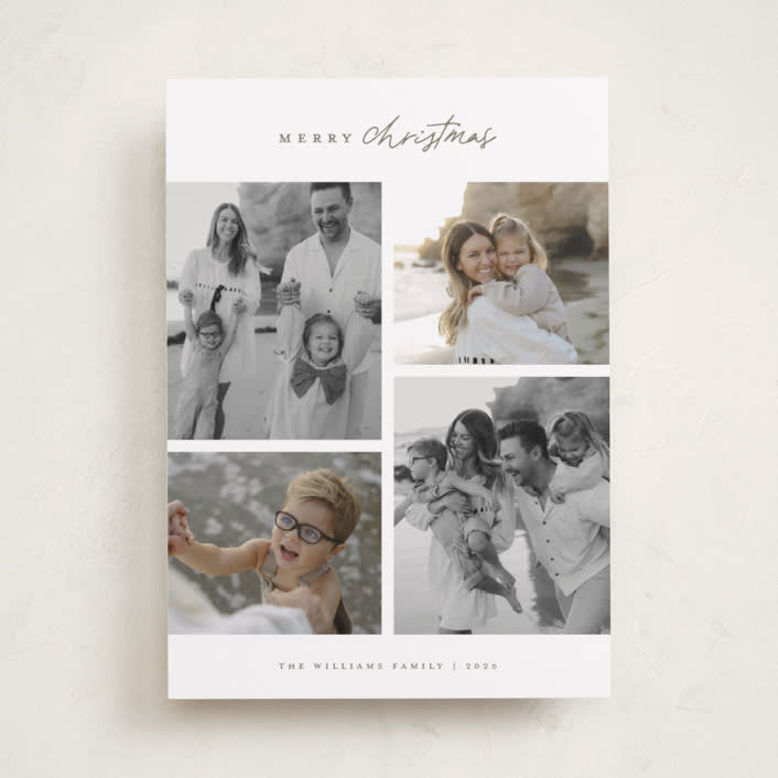 "Happy Holiday" - Holiday Cards in Eucalyptus by Wildfield Paper Co - Front