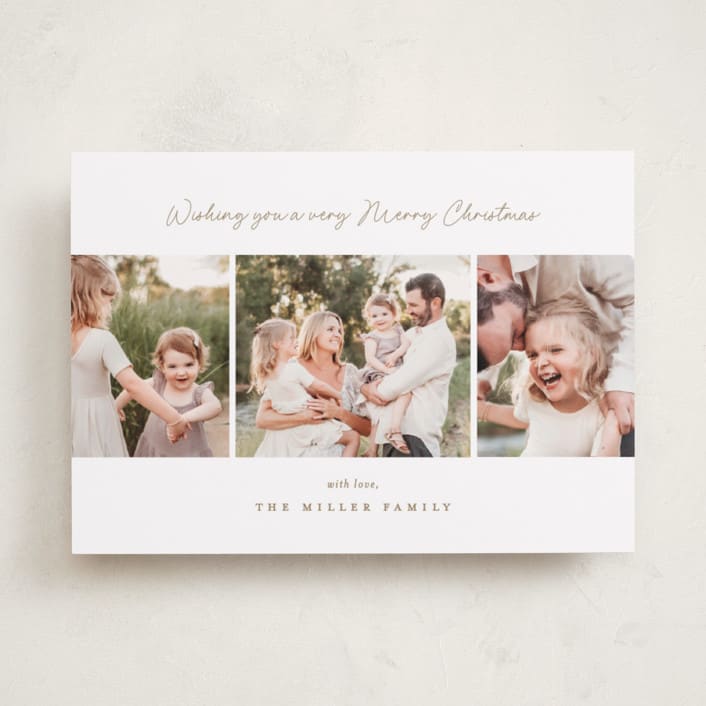 "Simple Trio" - Holiday Cards in Antique by Jennifer Postorino - Front