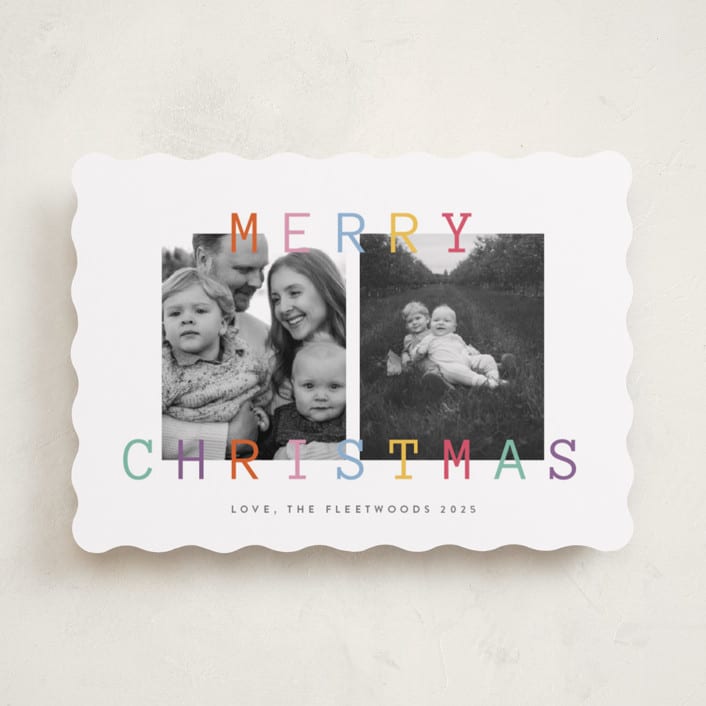 "Bright Wishes" - Holiday Cards in Sunset by Ana Sharpe - Front