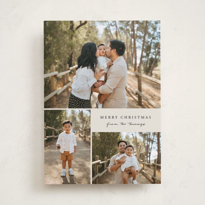 "Modern Simple" - Holiday Cards in Cookie Dough by Brianne Larsen - Front