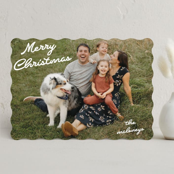 "Squiggles" - Holiday Cards in Snow by Tennie and Co. - Front