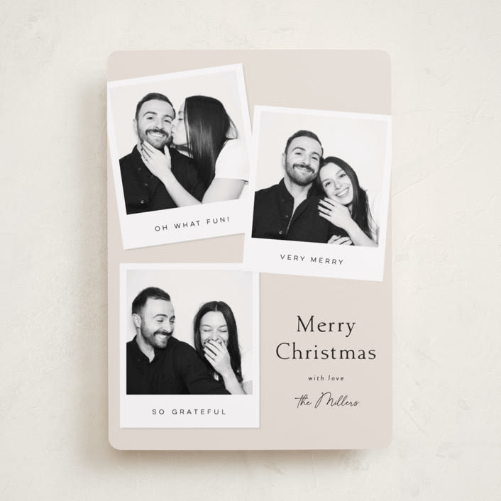 "Polaroid Christmas" - Holiday Cards in Eggnog by Stephanie Hawkes - Front