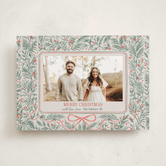 "Merry Botanical" - Holiday Cards in Pine by Elly - Front