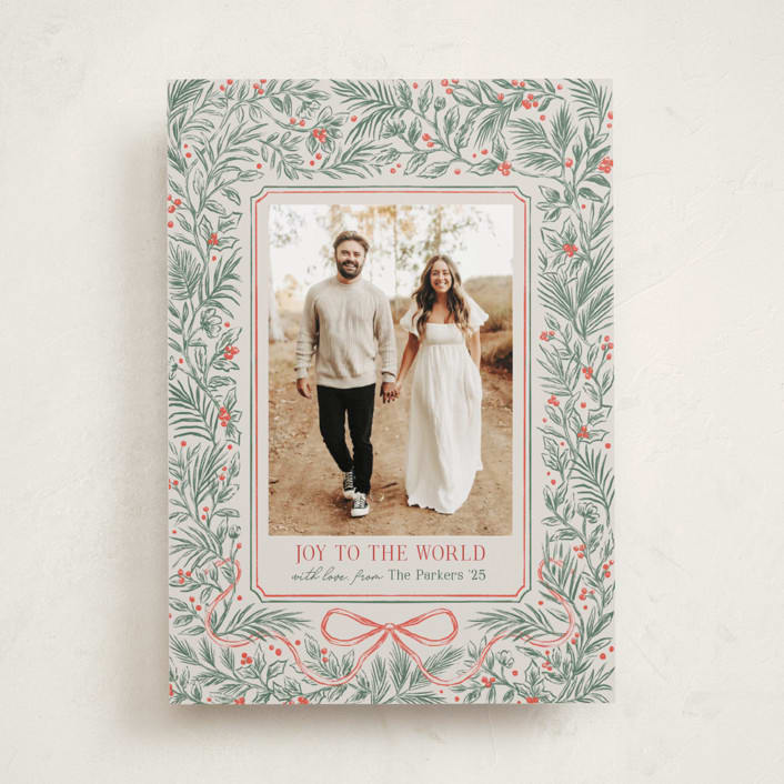 "Merry Botanical" - Holiday Cards in Pine by Elly - Front
