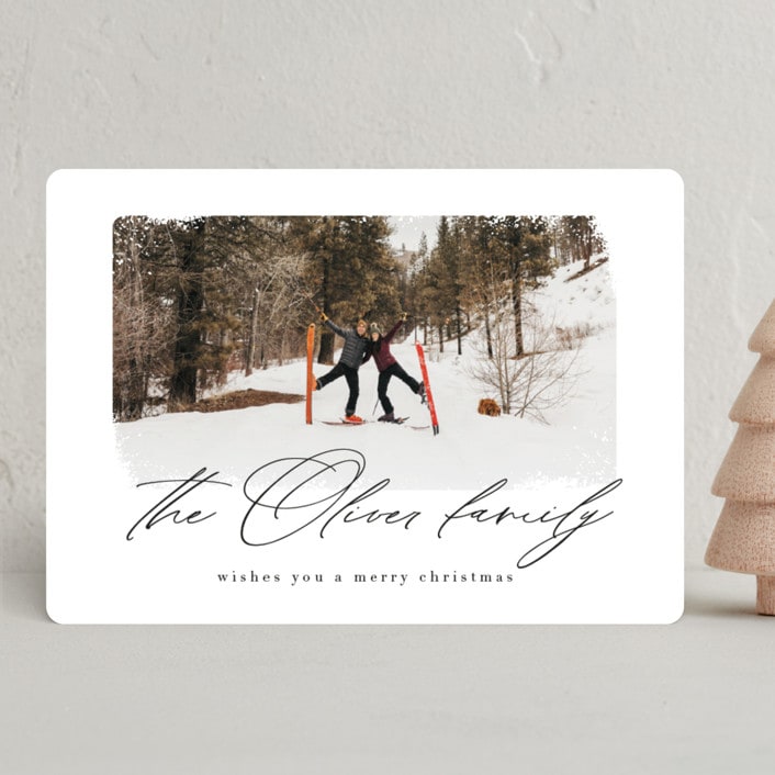 "Family Signature" - Holiday Cards in Noir by AK Graphics - Front
