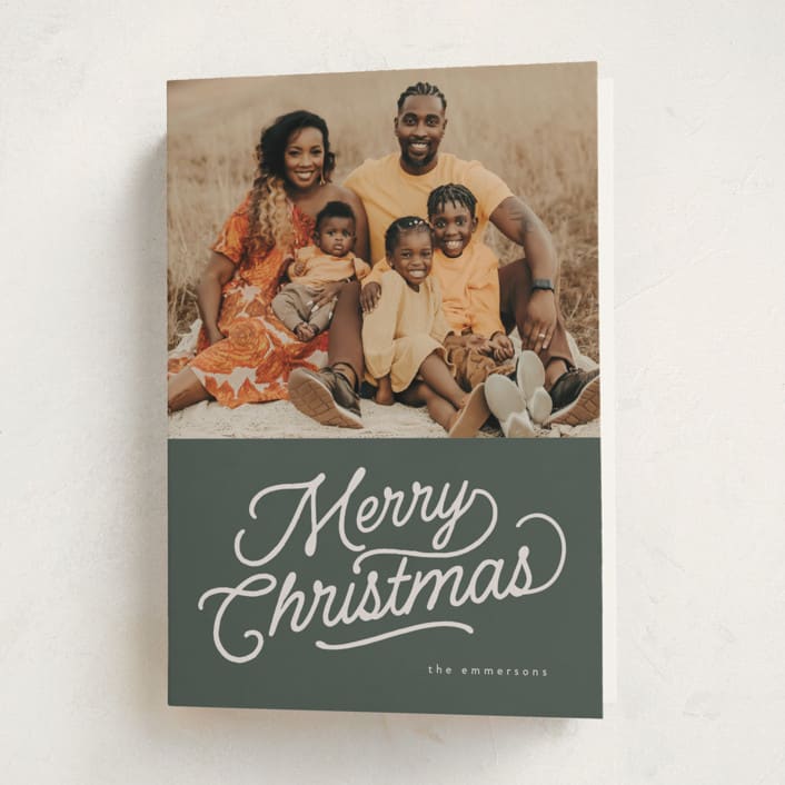 retro vintage holiday Christmas Photo Cards by BR Designs | Minted
