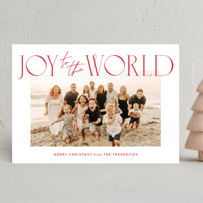 "joy aligned" - Holiday Cards in Santa by Jackie Crawford - Front