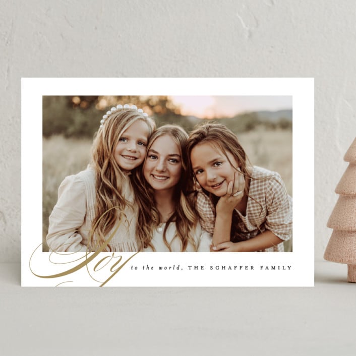 "Golden Joy" - Holiday Cards in Caramel by Brooke Chandler - Front