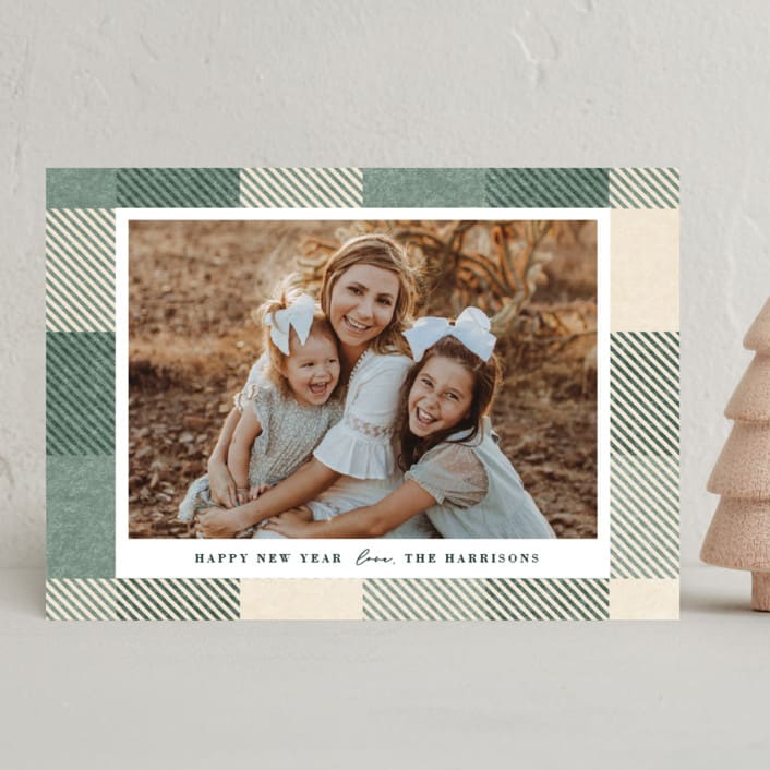 "Flannel frame" - Holiday Cards in Pine by Annie Holmquist - Front