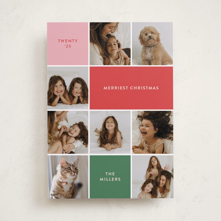 "Festive Collage" - Holiday Cards in Peppermint by Olivia Williams - Front