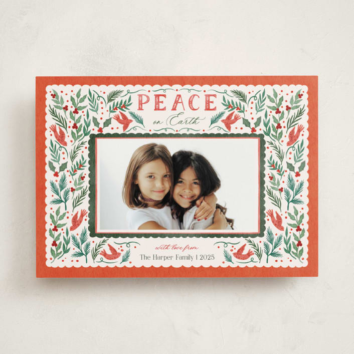 "Peaceful Garden" - Holiday Cards in Cherry by Elly - Front