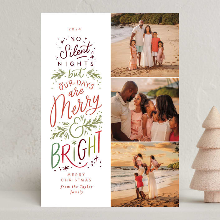 "No Silent Nights" - Holiday Cards in Festive by Alethea and Ruth - Front
