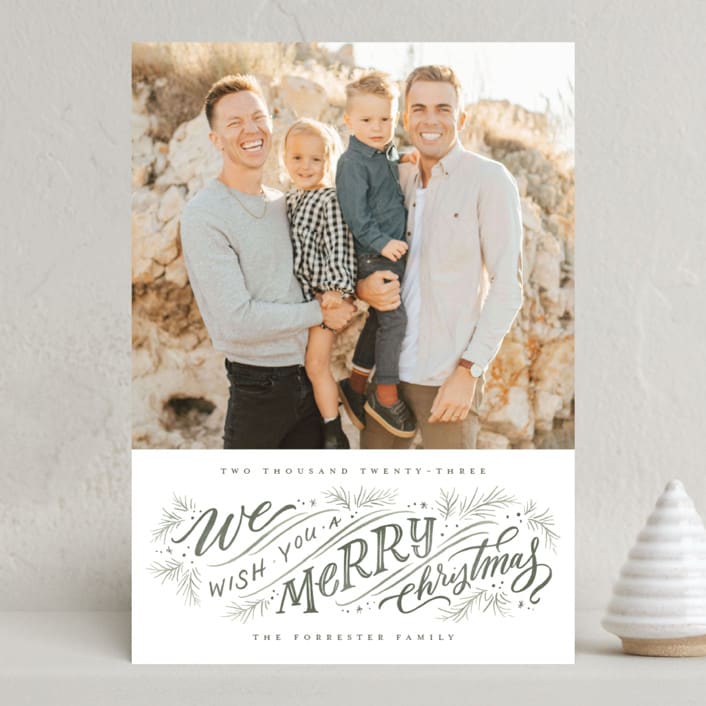"A Very Merry Season" - Holiday Cards in Wreath by Wildfield Paper Co - Front