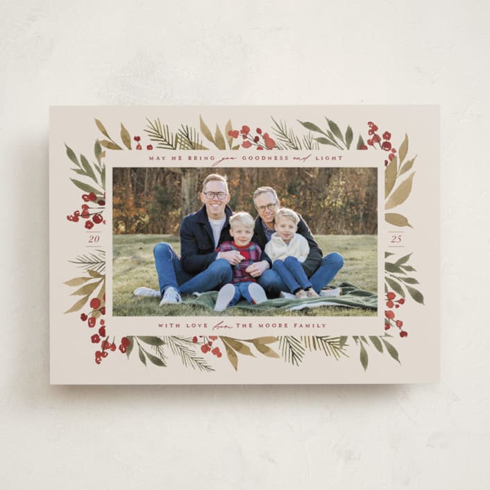 "Goodness ~ Light" - Holiday Cards in Eggnog by Wildfield Paper Co - Front