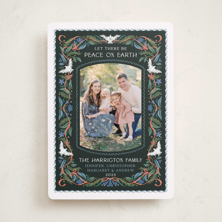 "Charming Dove Border" - Holiday Cards in Forest by Paper Sun Studio - Front