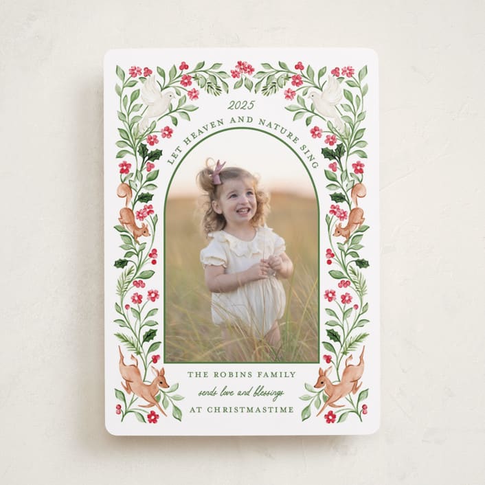 "Noelle" - Holiday Cards in Holly by Sarah Knight - Front