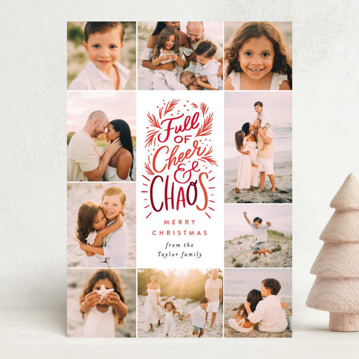 "Cheer and Chaos" - Holiday Cards in Fruit Punch by Alethea and Ruth - Front