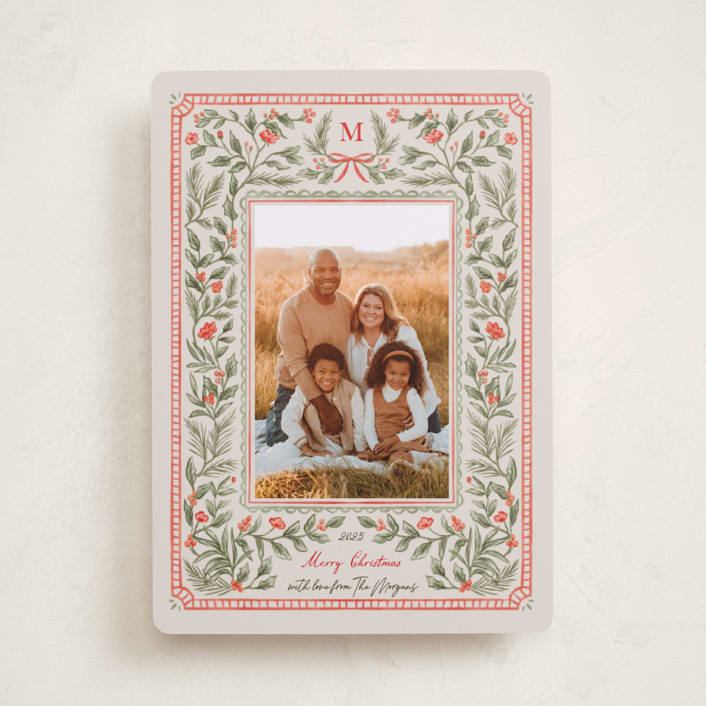 "Botanical Tidings" - Holiday Cards in Garden by Elly - Front