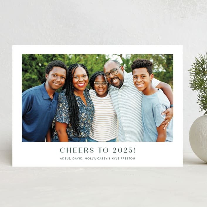 "Tailored" - Holiday Cards in Wreath by Megan Davis - Front