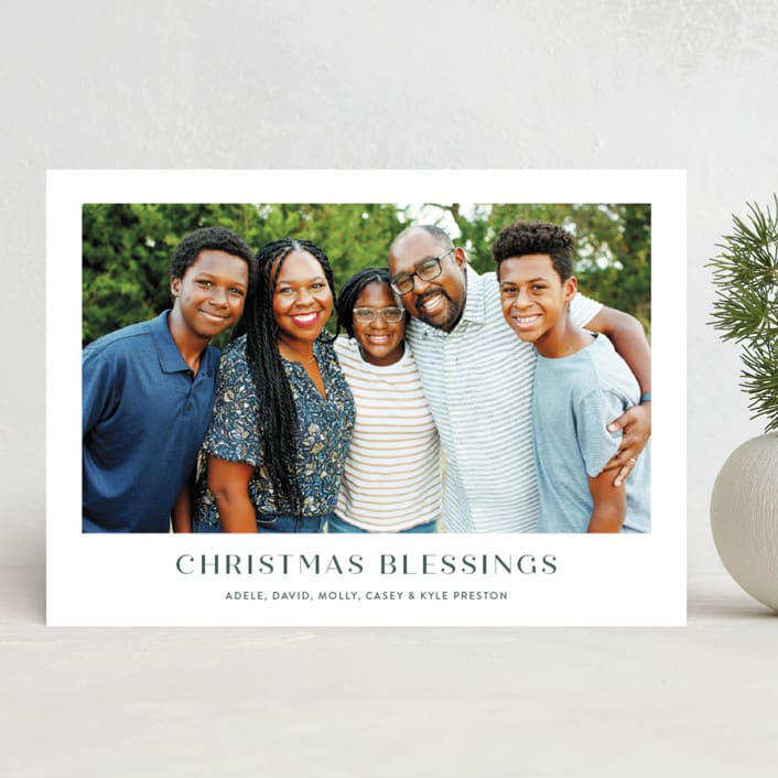 "Tailored" - Holiday Cards in Wreath by Megan Davis - Front