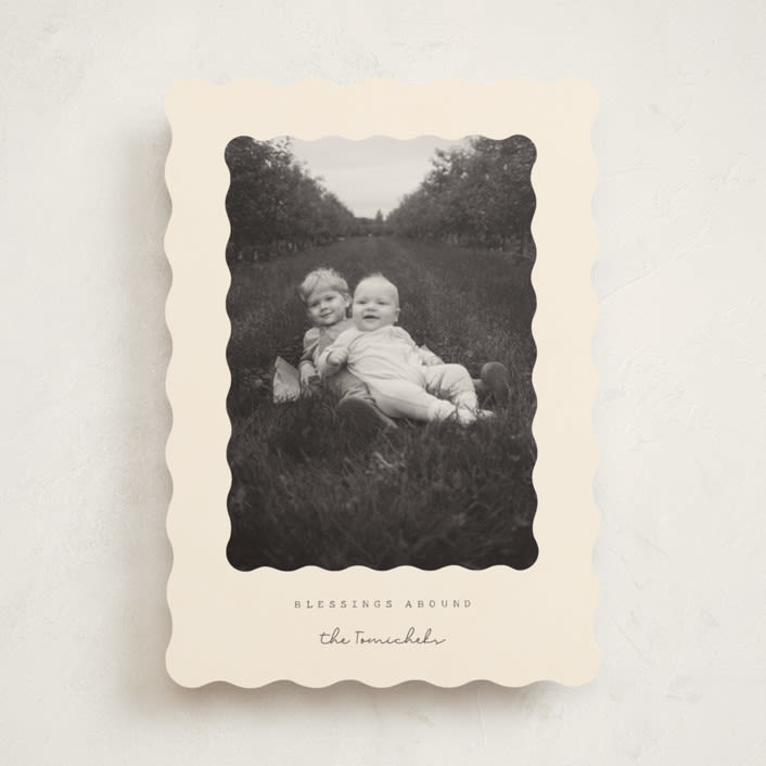 "nostalgic blessings" - Holiday Cards in Chardonnay by Sara Hicks Malone - Front