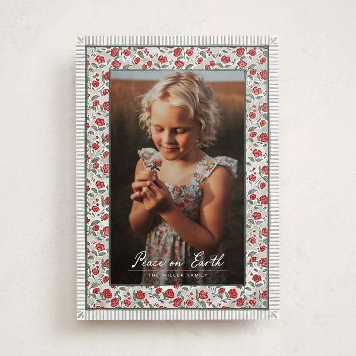 "A Cottage Christmas" - Holiday Cards in Wreath by Jenna Holcomb - Front