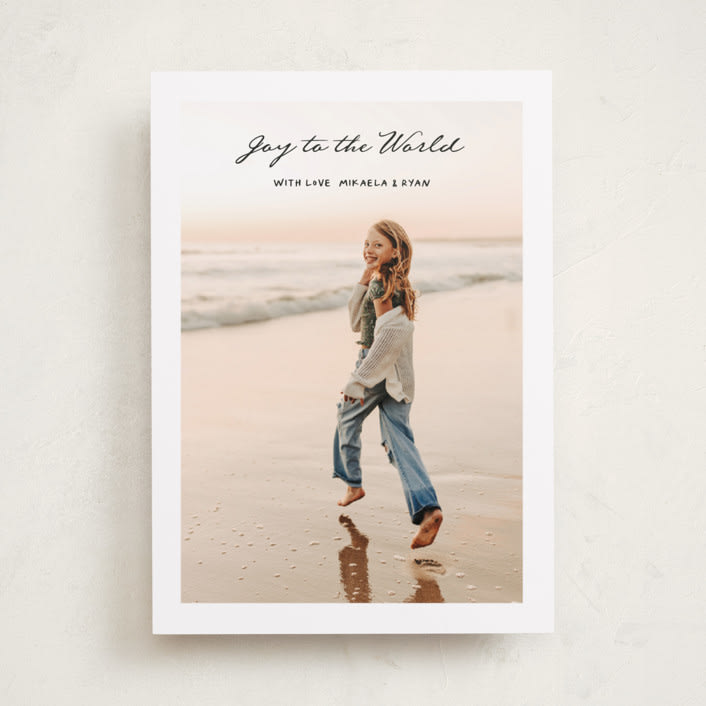 "joyeux" - Holiday Cards in Onyx by Benita Crandall - Front