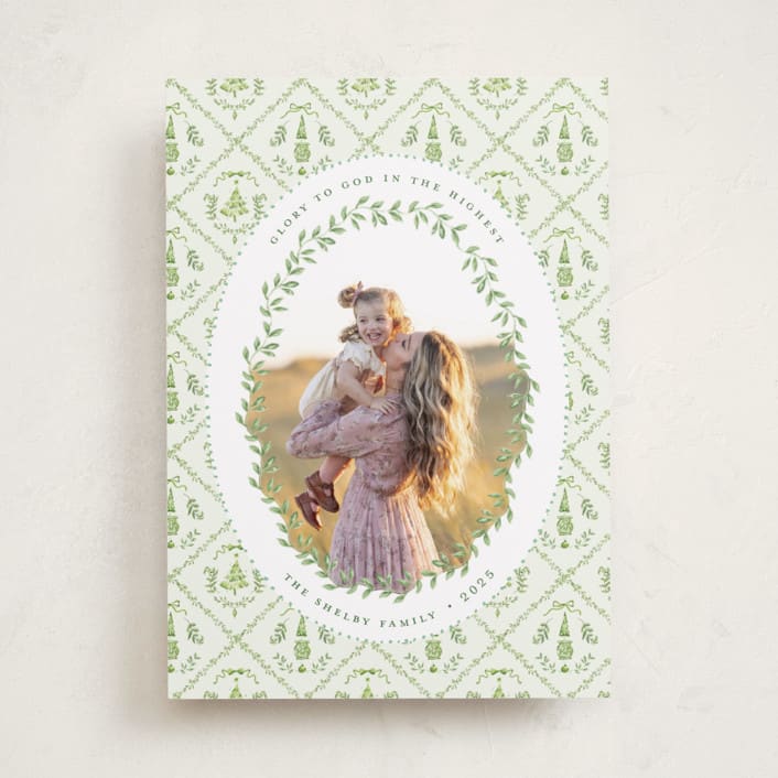 "Chintz" - Holiday Cards in Forest by Bayberry Kate - Front